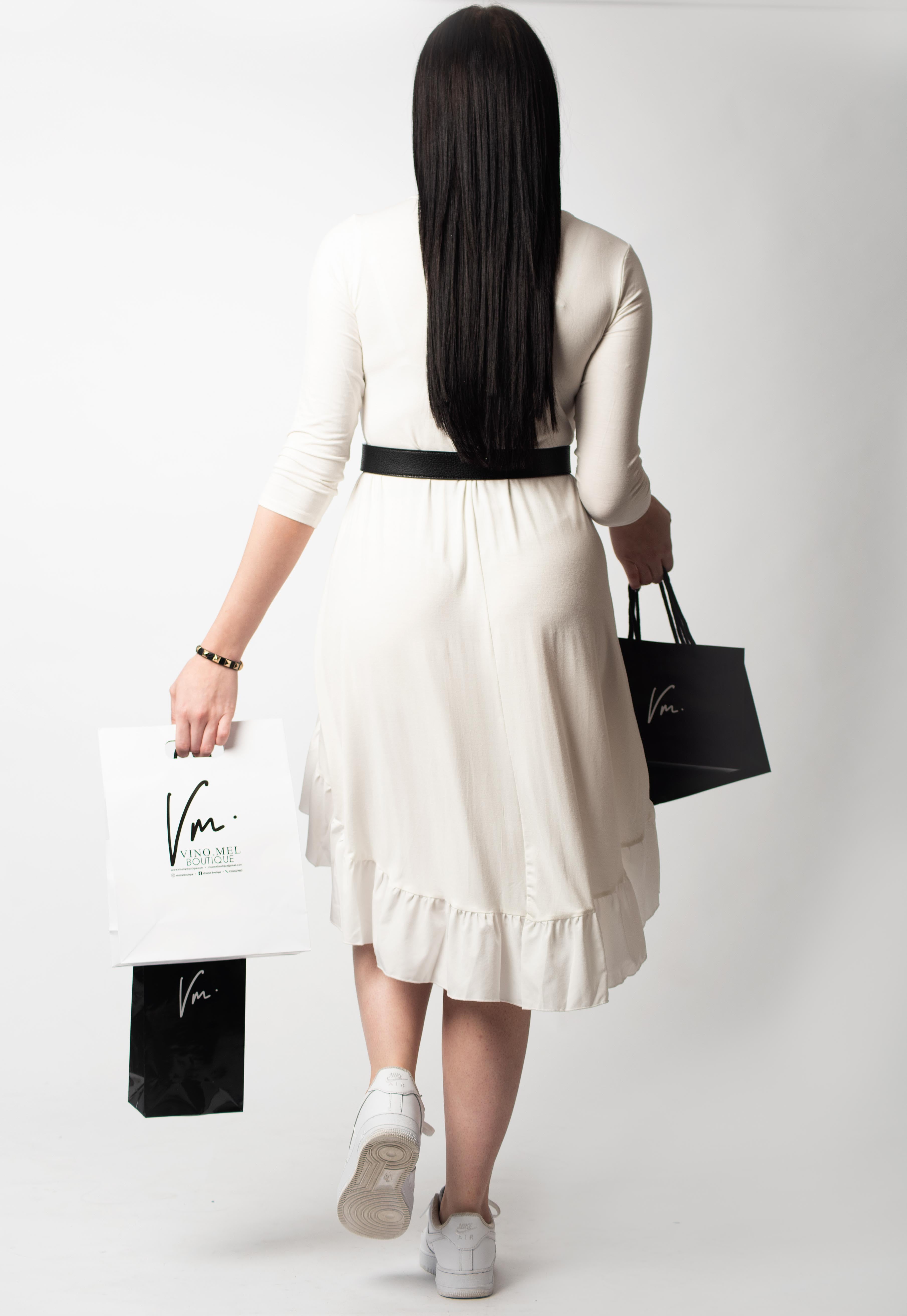 BLANC WINE DRESS