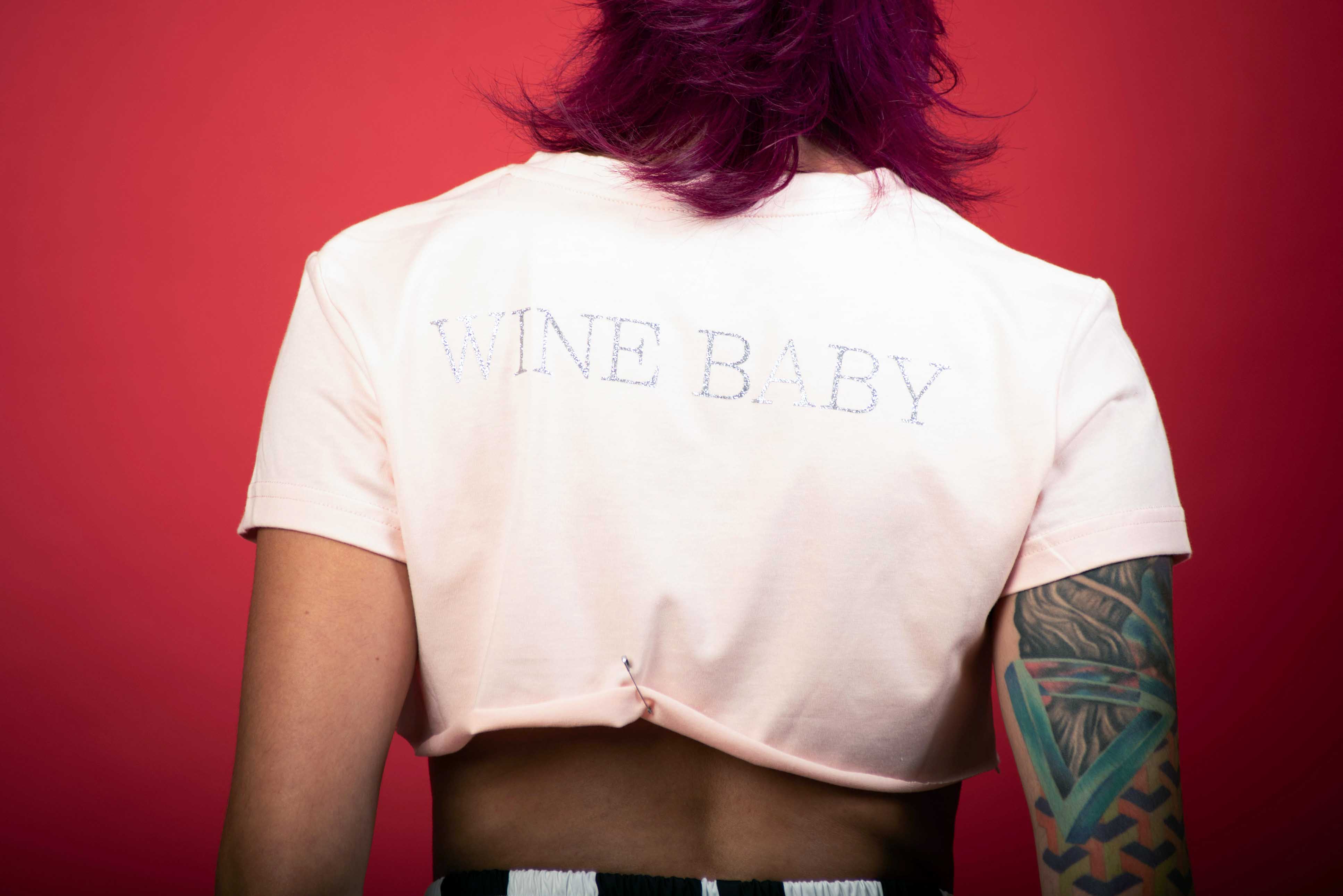 WINE VIBES WINE BABY CROP TOP