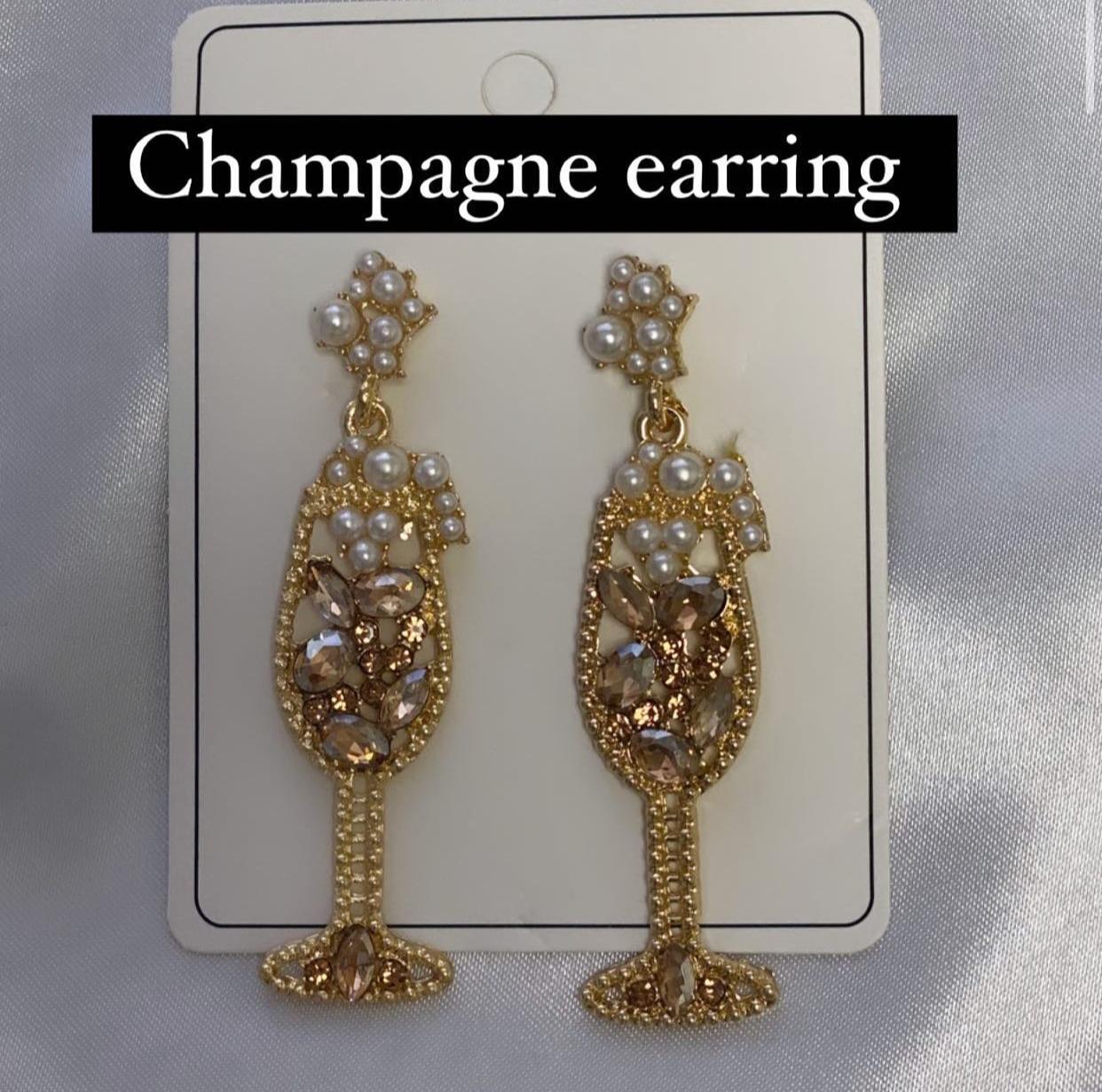 Champagne earring